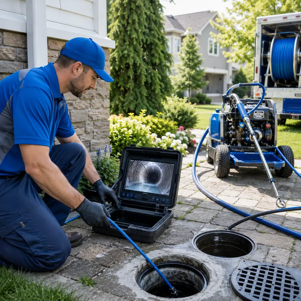 Outdoor drain cleaning professionals serving Rosharon, TX